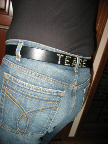 Kim McNelis and her TEASE belt